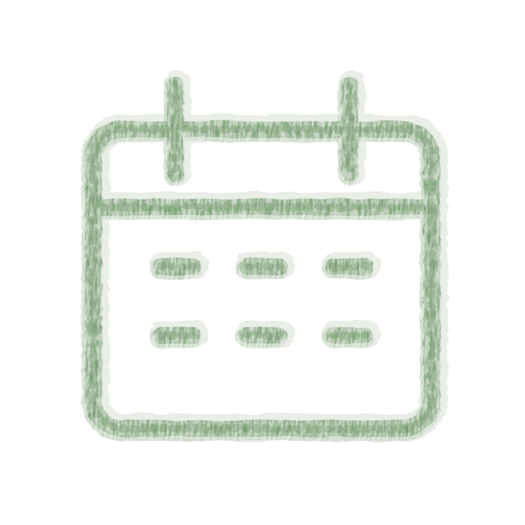 Chalk-style Calendar Green icon