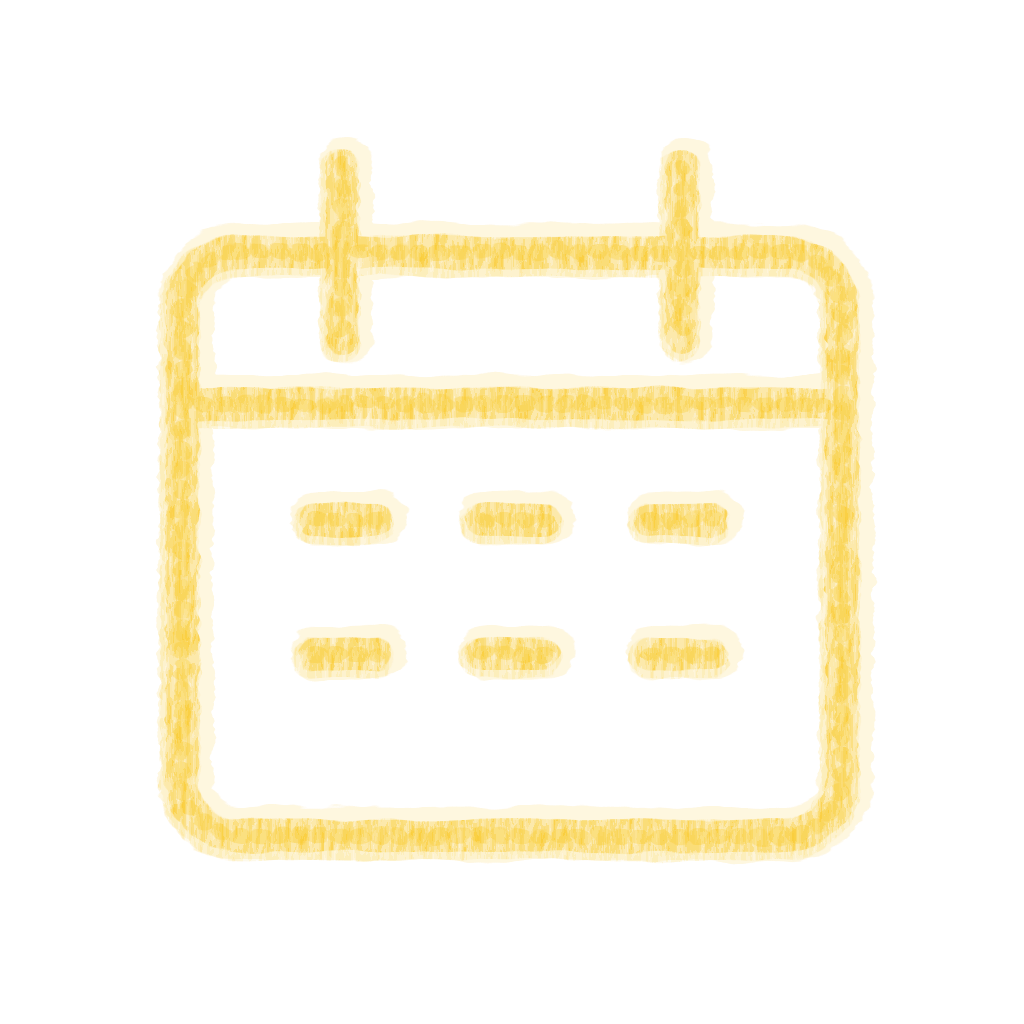 Chalk-style Calendar Yellow icon
