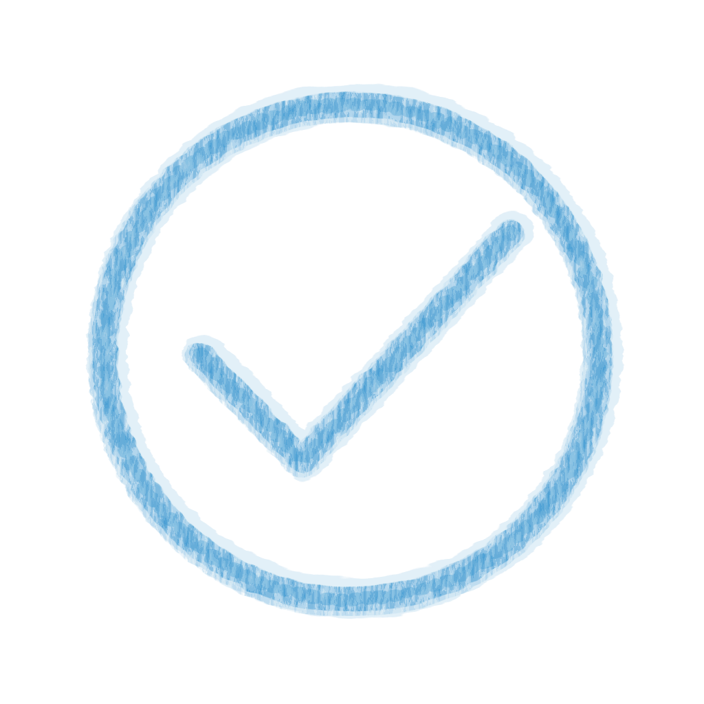 Chalk-style Check Circle Blue icon