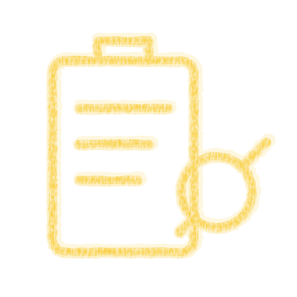 Chalk-style Clipboard Whistle Yellow icon