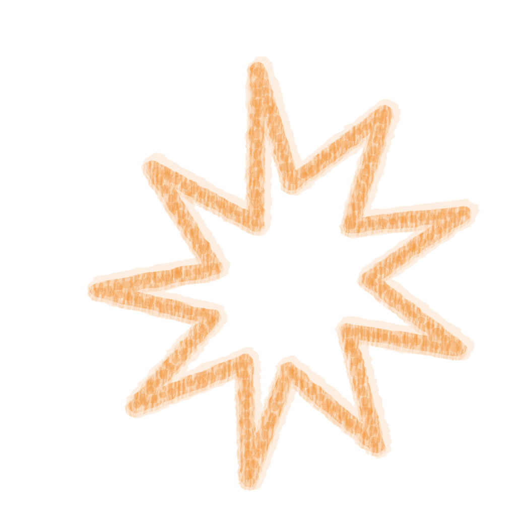 Chalk-style Color Burst Orange icon