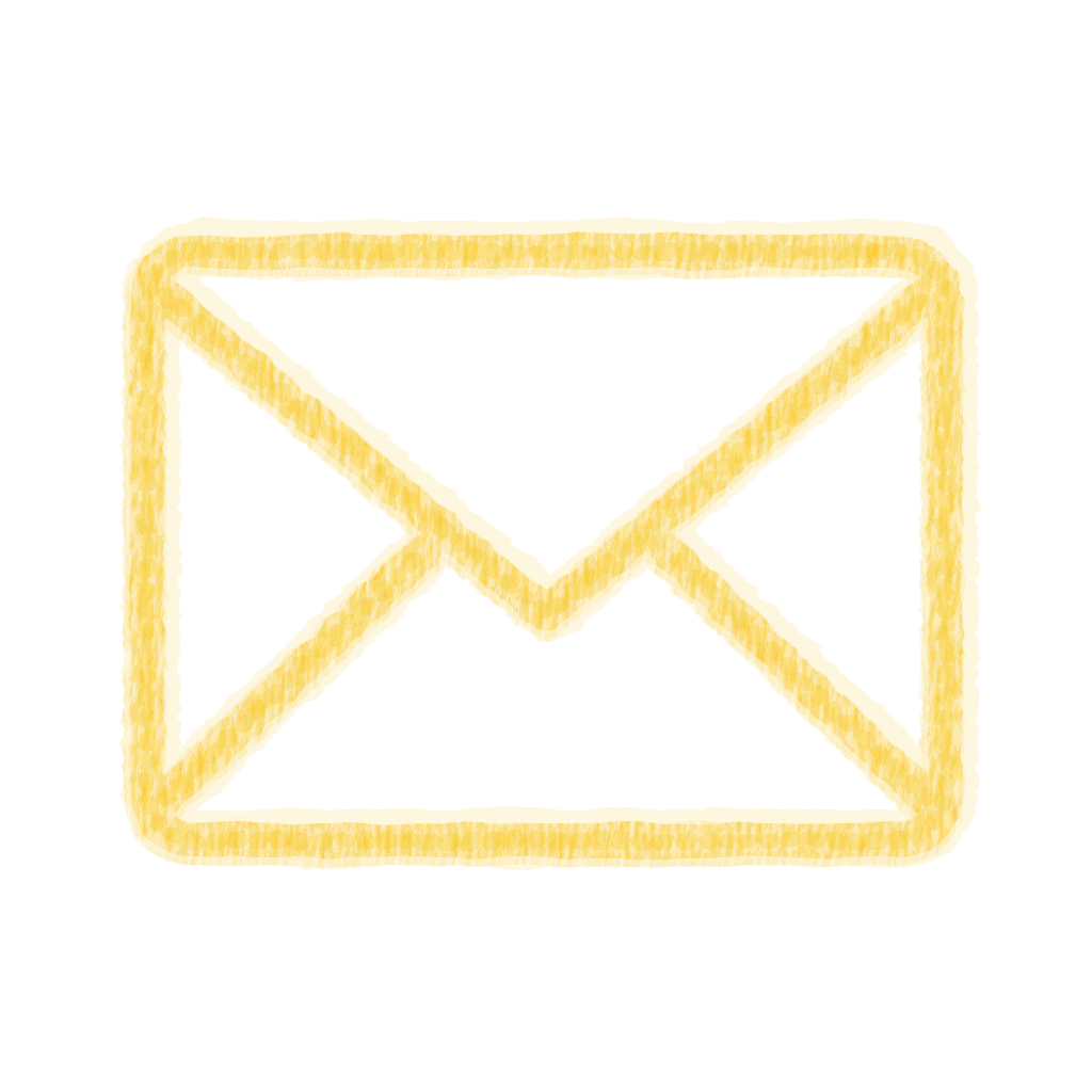 Chalk-style Envelope Yellow icon