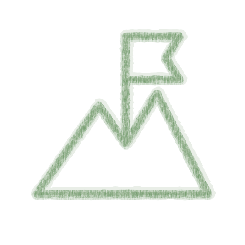 Chalk-style Flag Mountain Green icon