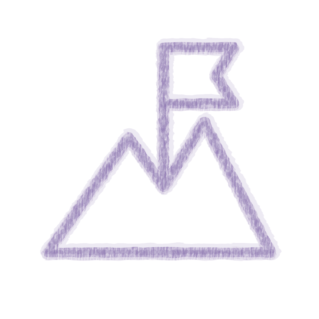 Chalk-style Flag Mountain Purple icon