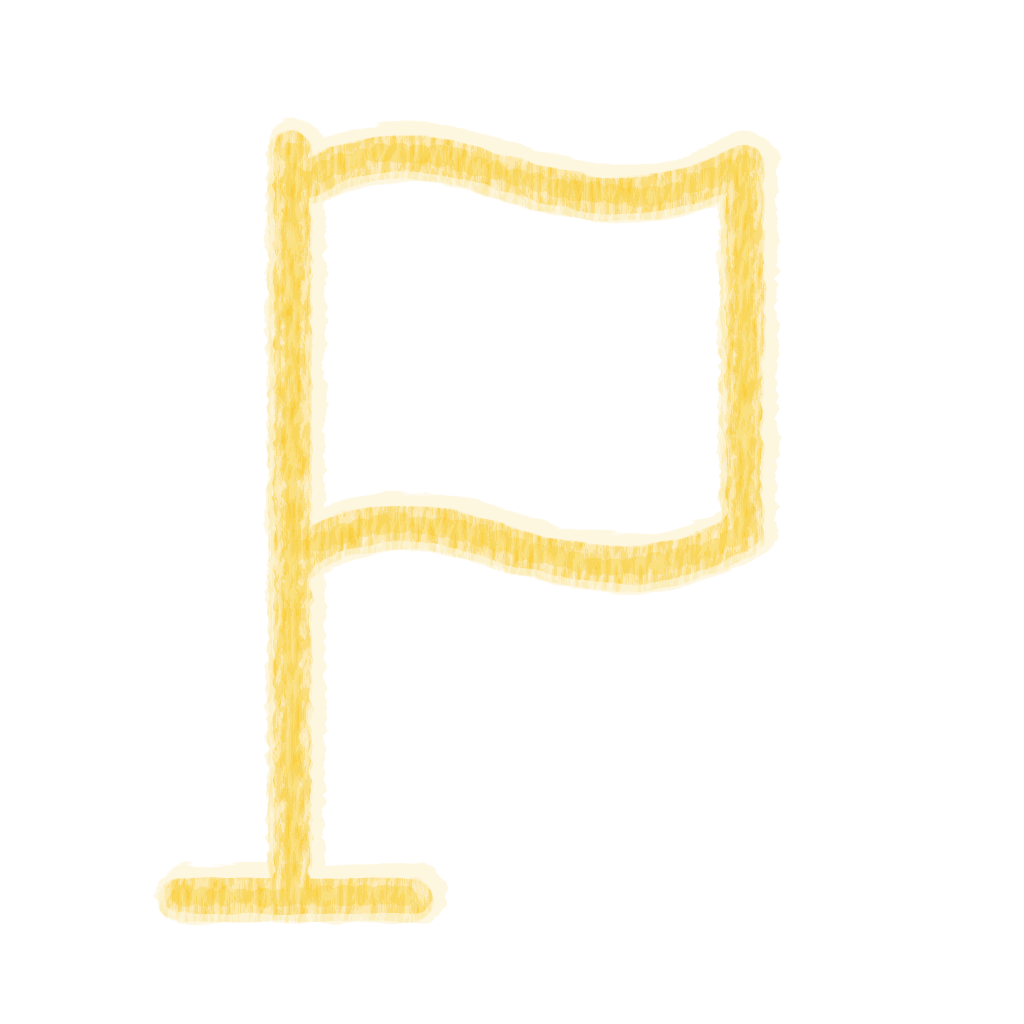 Chalk-style Flag Yellow icon
