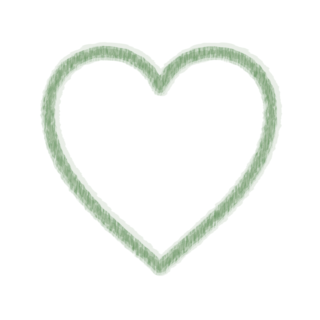 Chalk-style Heart Green icon