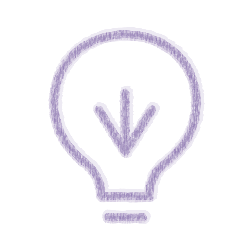 Chalk-style Lightbulb Purple icon