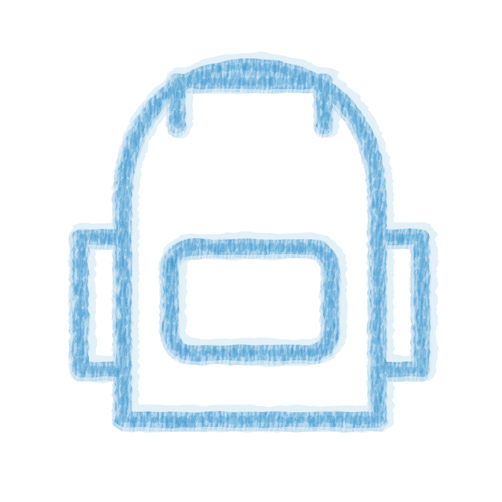 Camp Sisol chalk-style Backpack Blue icon