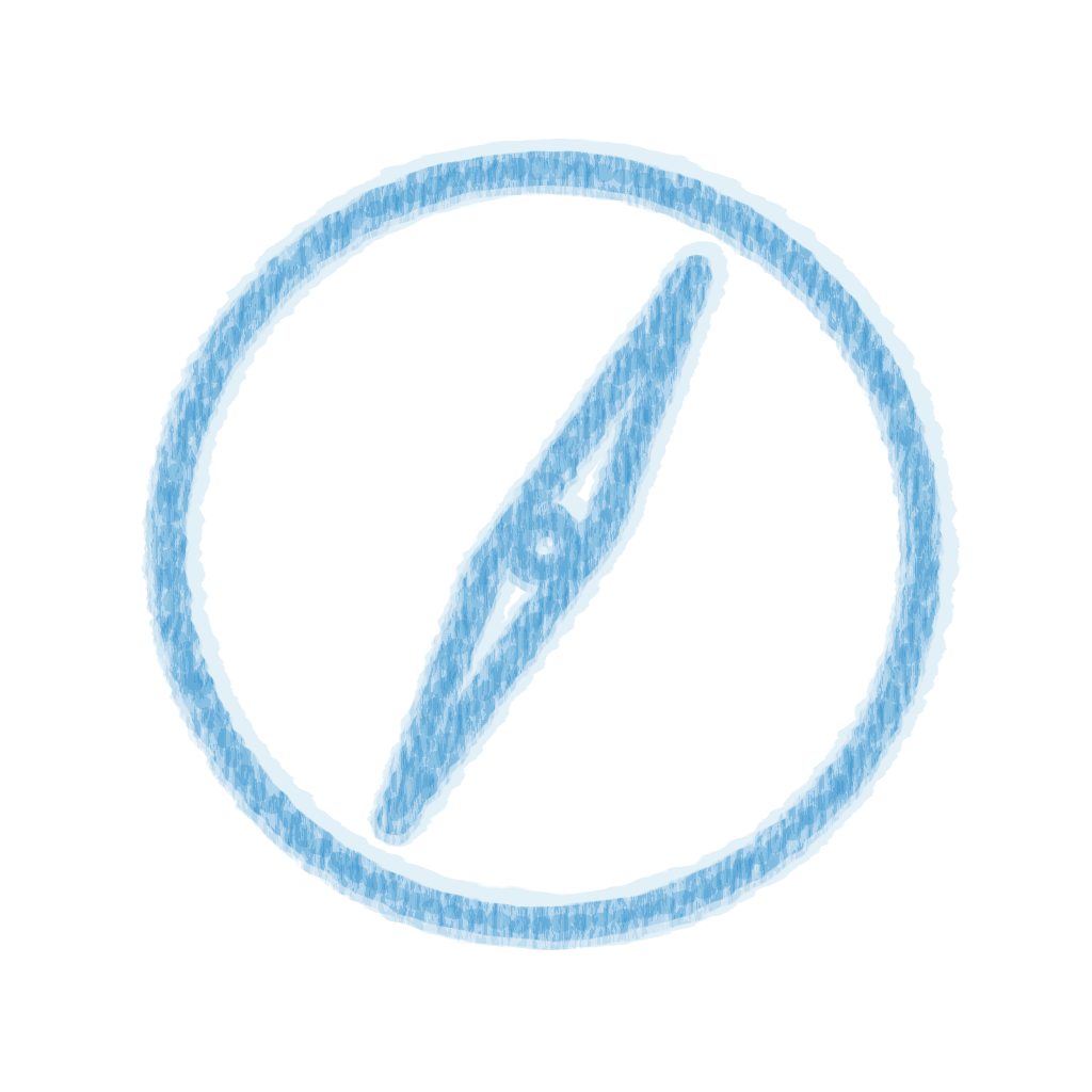 Camp Sisol chalk-style Compass Blue icon