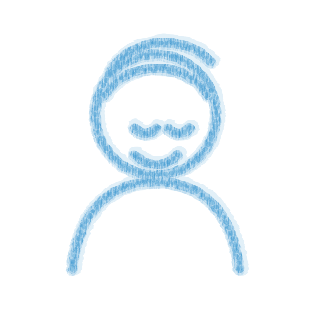 Camp Sisol chalk-style Counselor Head Blue icon