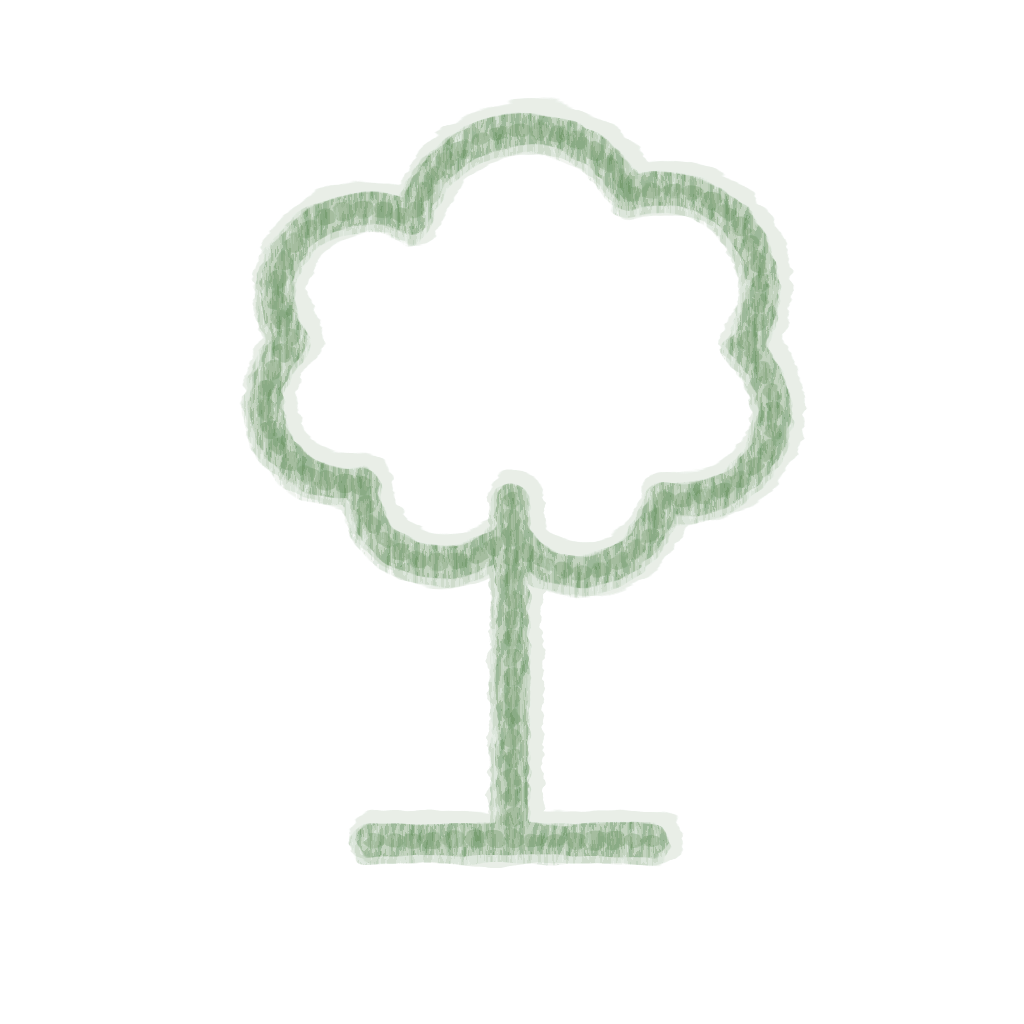 Camp Sisol chalk-style Deciduous Tree Green icon