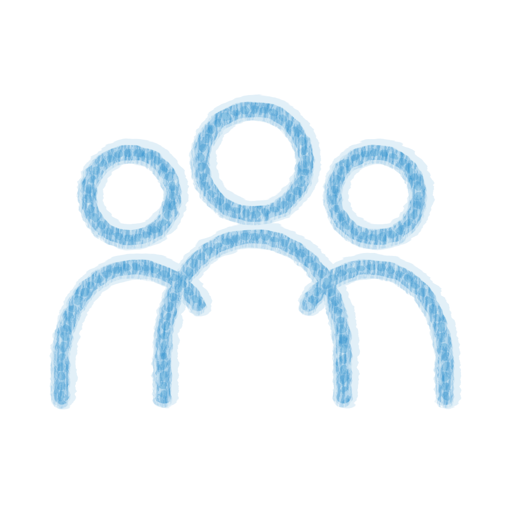 Camp Sisol chalk-style Group Blue icon