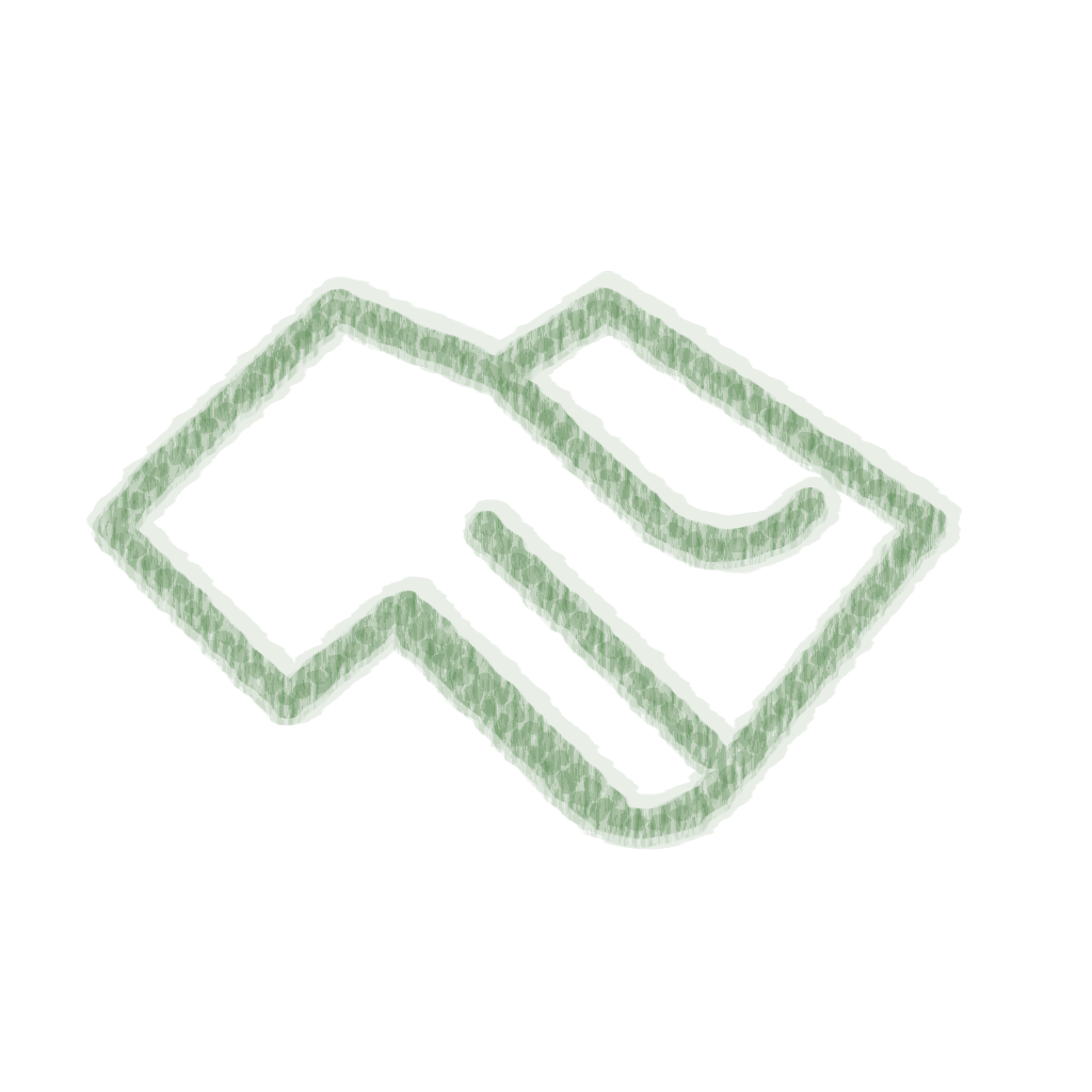 Camp Sisol chalk-style Handshake Green icon