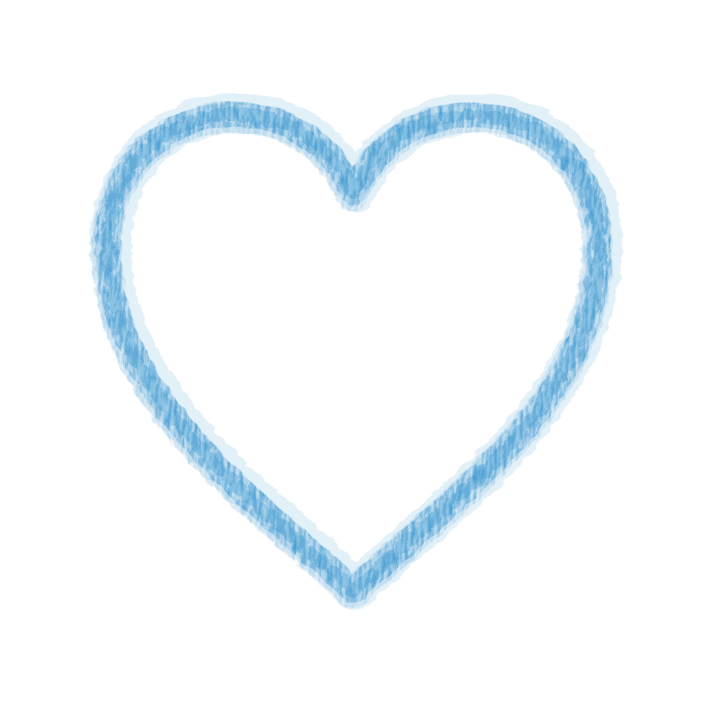 Camp Sisol chalk-style Heart Blue icon