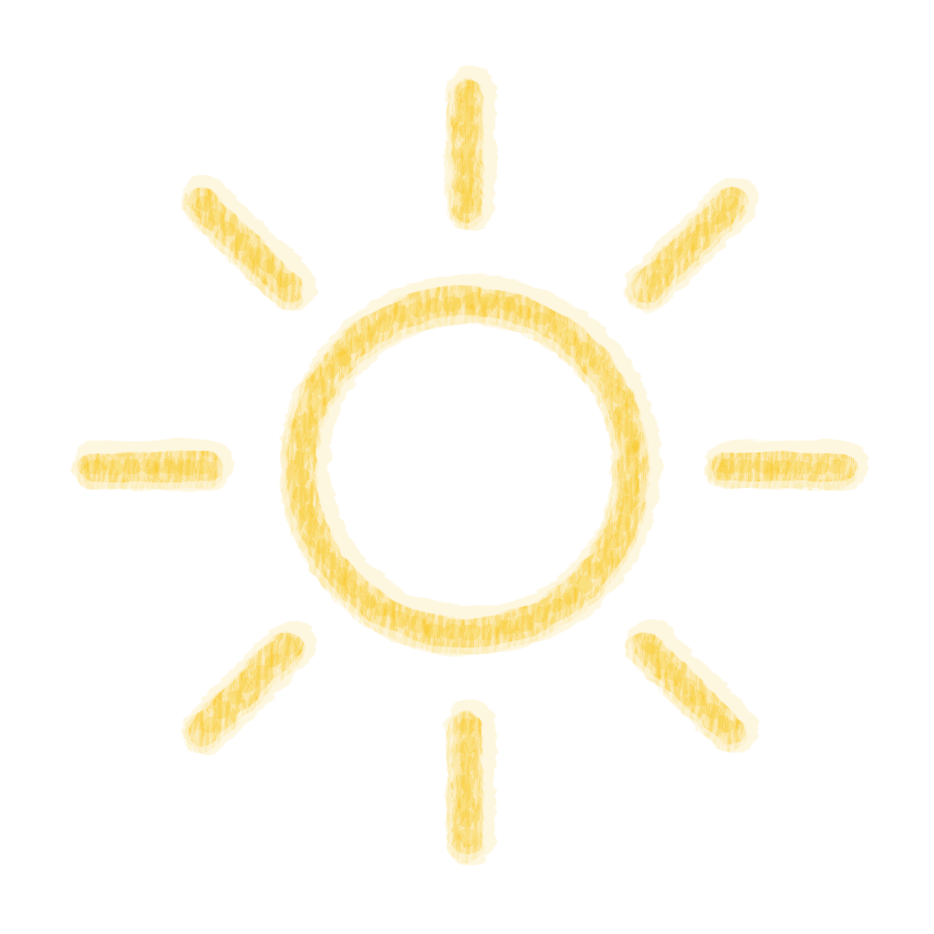 Camp Sisol chalk-style Sun Outline Yellow icon