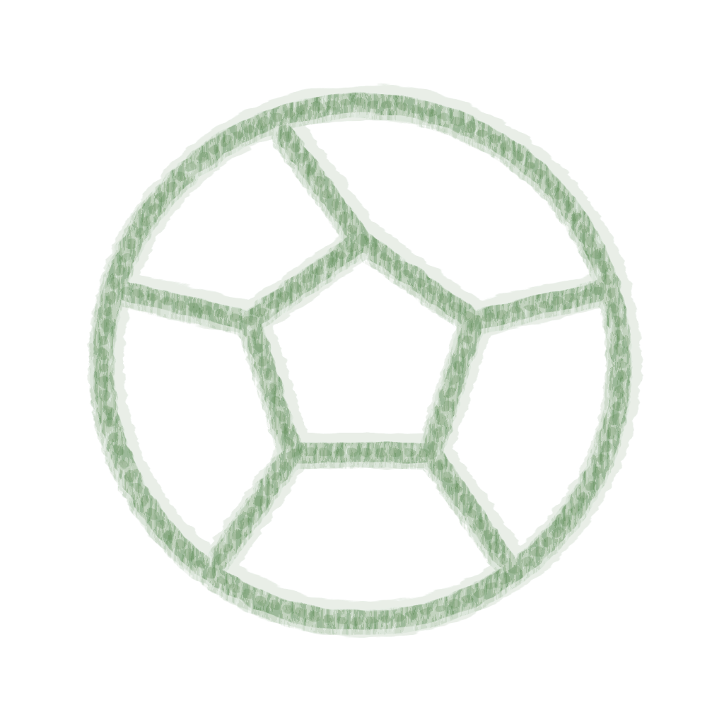 Chalk-style Soccer Ball Green icon