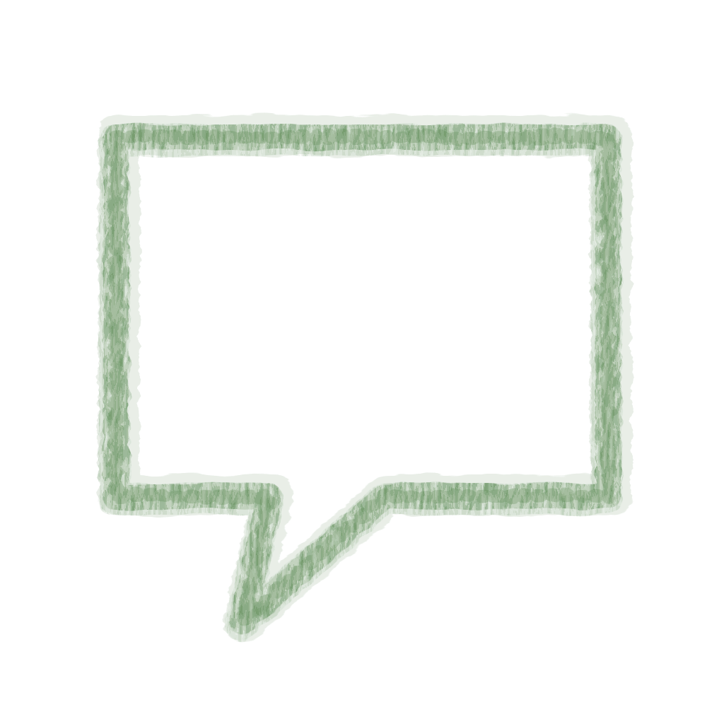 Chalk-style Speech Bubble Green icon
