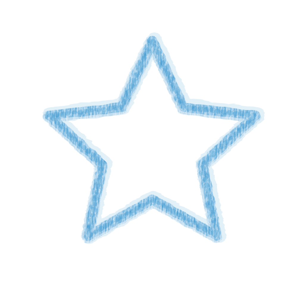 Chalk-style Star Blue icon
