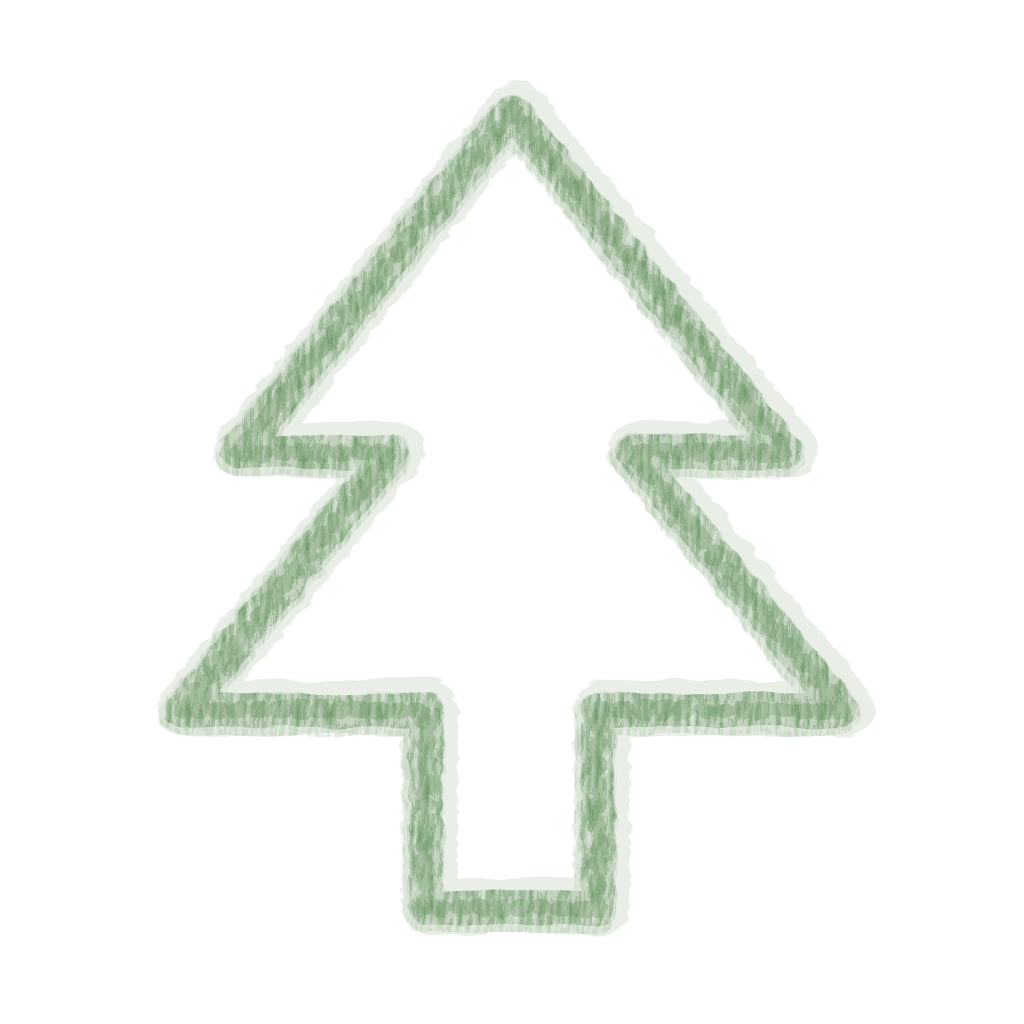 Chalk-style Tree Green icon