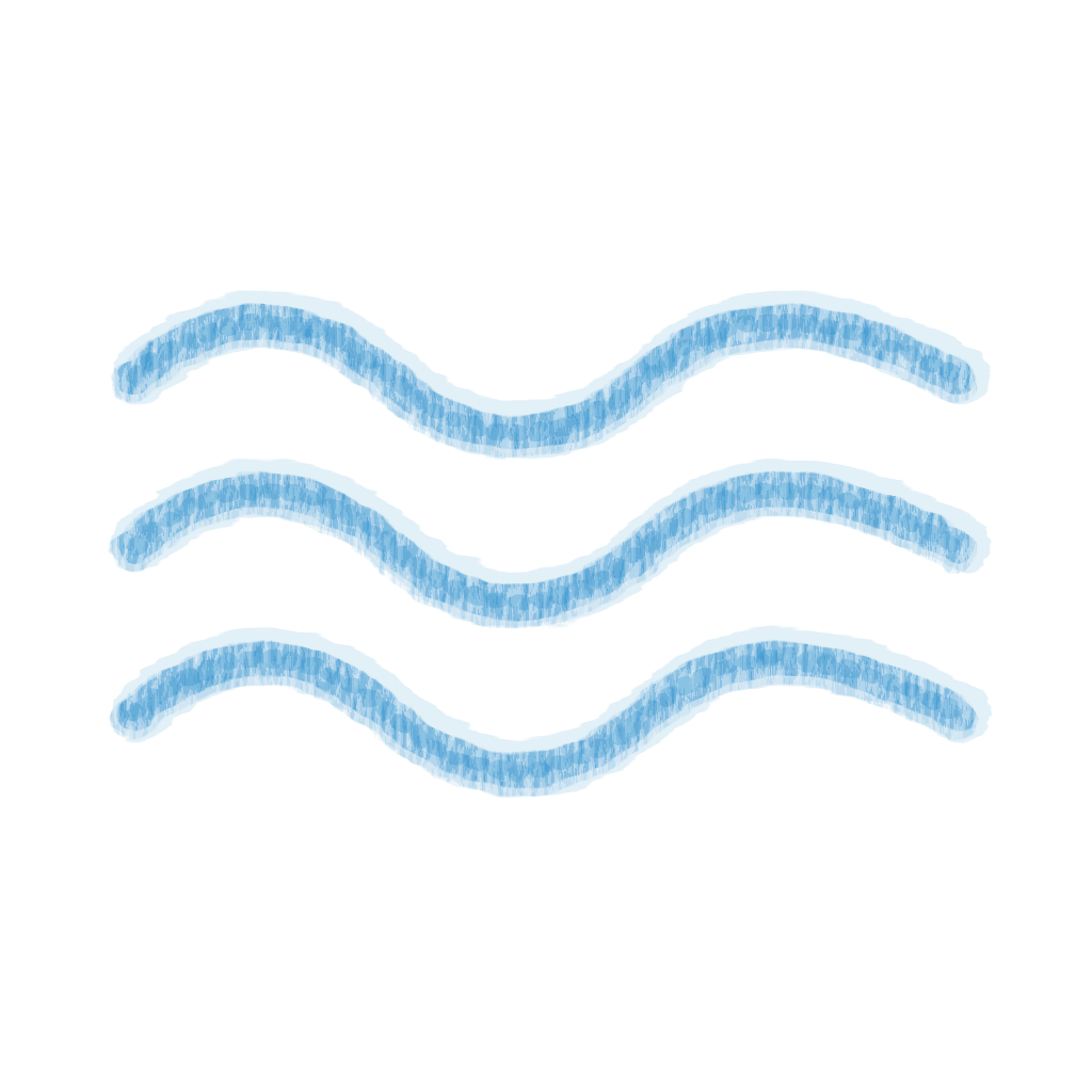 Chalk-style Waves Blue icon