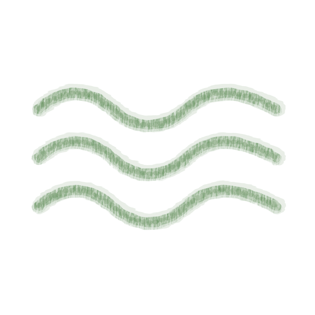Chalk-style Waves Green icon