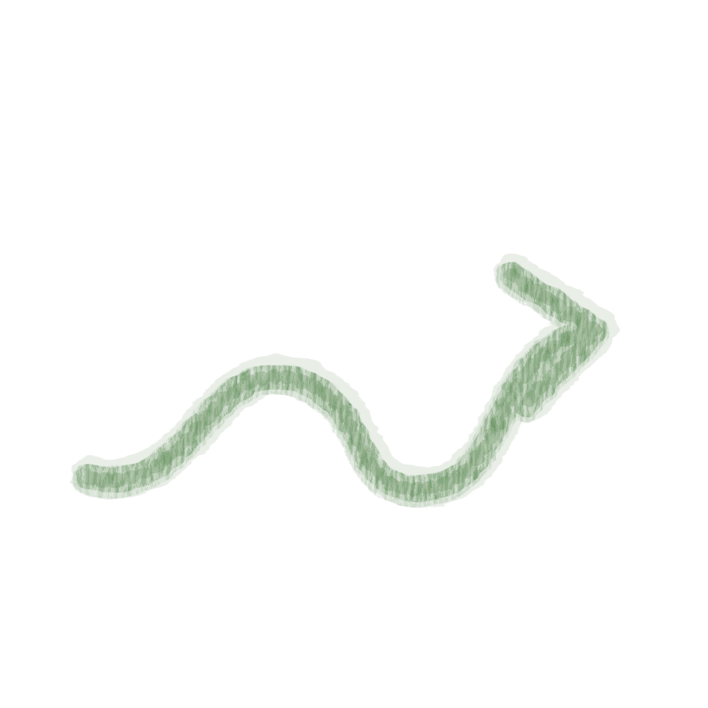 Chalk-style Wavy Arrow Green icon